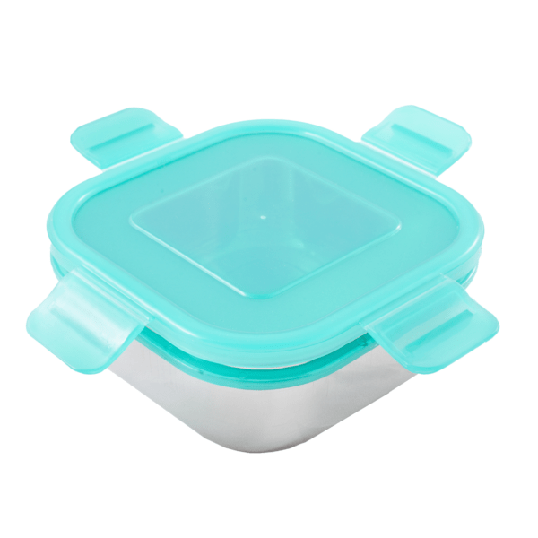 Easy lock container on white background