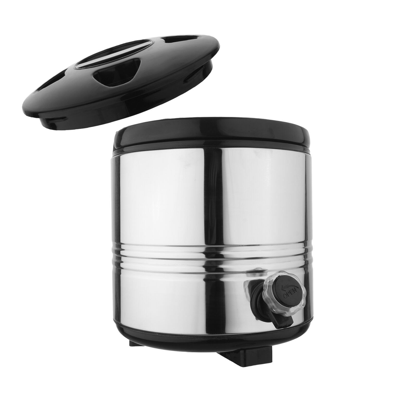 Stainless Steel Travel Water Jug, Insulated Thermosteel, Silver Black (8 Ltr.) Rident Kitchen