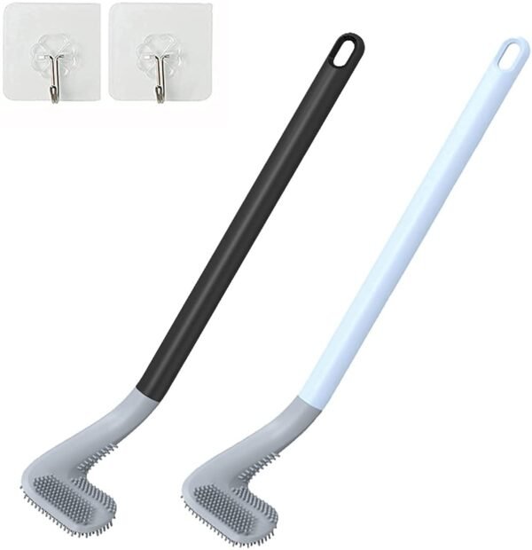 Golf Toilet Cleaner Brush Set with its hook on white background