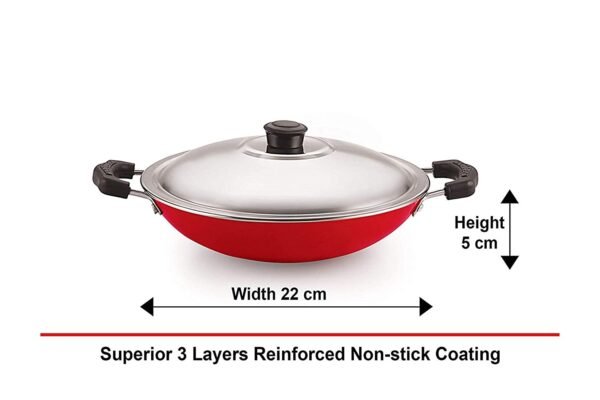 Non stick appamchatti with stainless lid