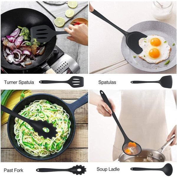 cooking and serving with nhylon kitchen tool set