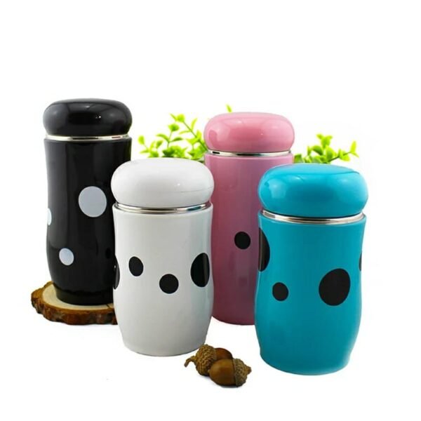 dot vacuum cup assorted colours on white background