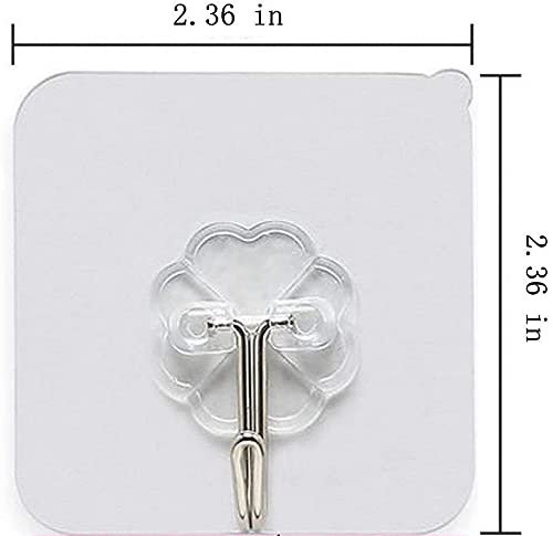 dimension of adhesive wall hook on white background