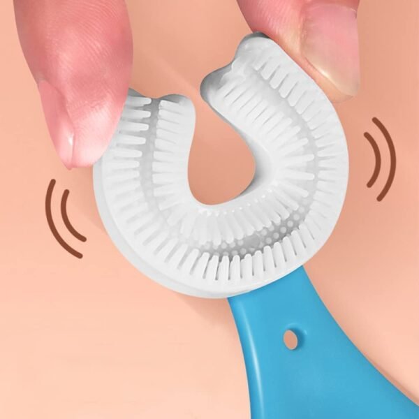 showing how soft is silicone toothbrush's head