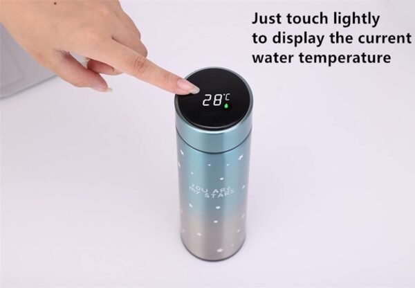 touch smart LED to show temperature of beverage
