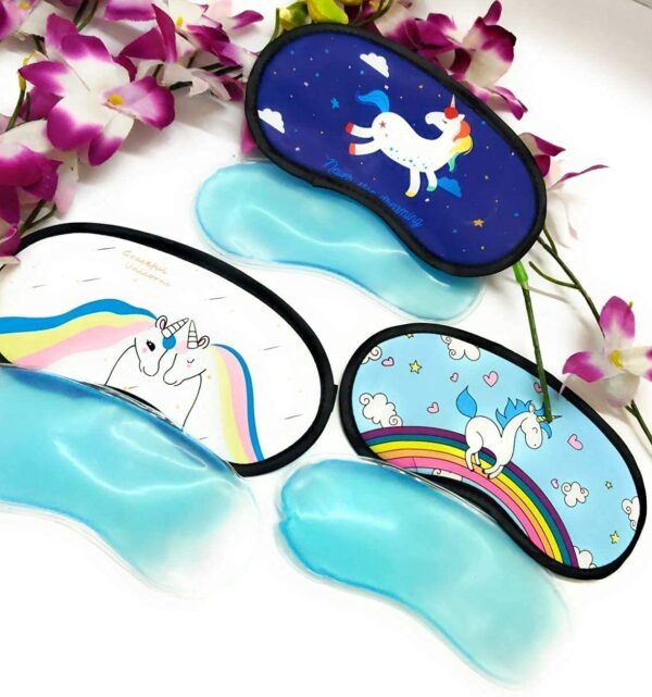 assorted color eye shade mask with gel and flower