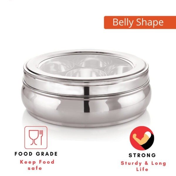 Belly shape masala container