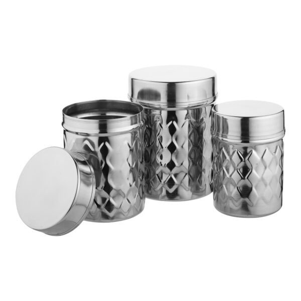 Stainless steel multipurpose storage canister set
