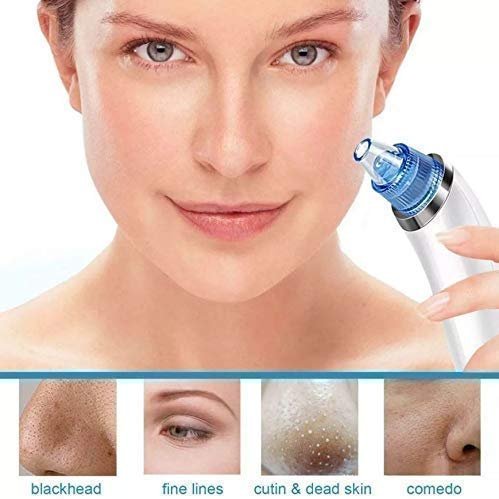 woman cleaning facial pores by derma suction