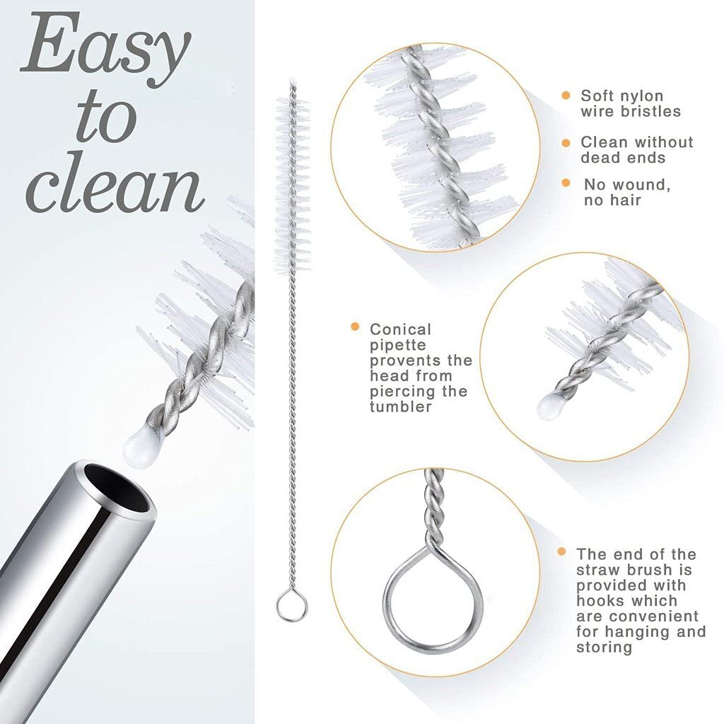 easy to clean steel straw