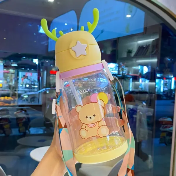 Yellowish color sipper bottle in hand