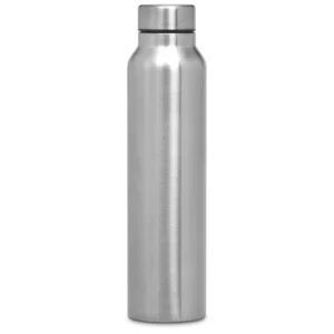 Classic shape single wall fridge water bottle single wall silver color on white background