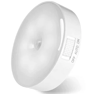 Button sensor light with three mode switch on white background