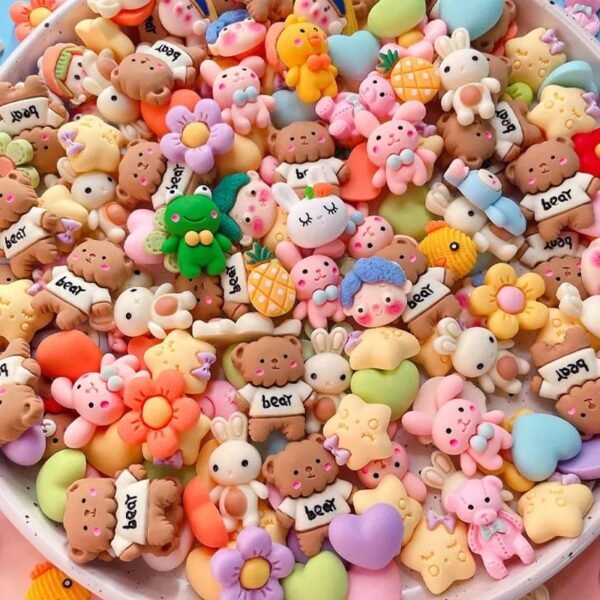 Mix themes and colors 3D emboss kawaii stickers