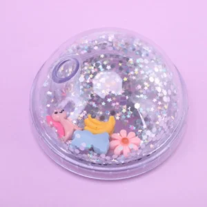 Glittering lid of gel tumbler on pink color background