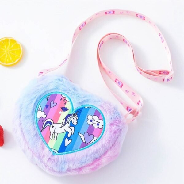Double shade color sling bag for kids on decorative background