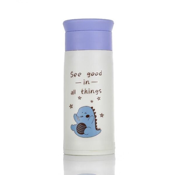 Purple color glass bottle for kids printed on white background
