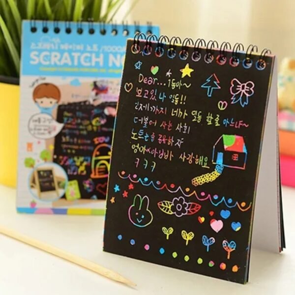 scratch diary written page on decorative background