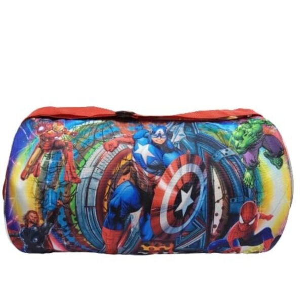 Avengers age of ultron printed kids duffle bag on white background