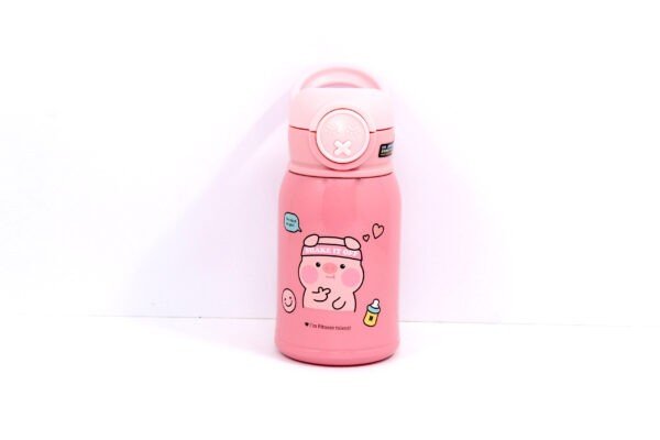 kids vacuum sipper pink color on white background