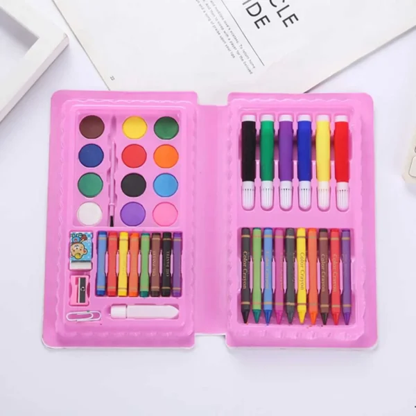 42 pcs coloring kit pink color on white background
