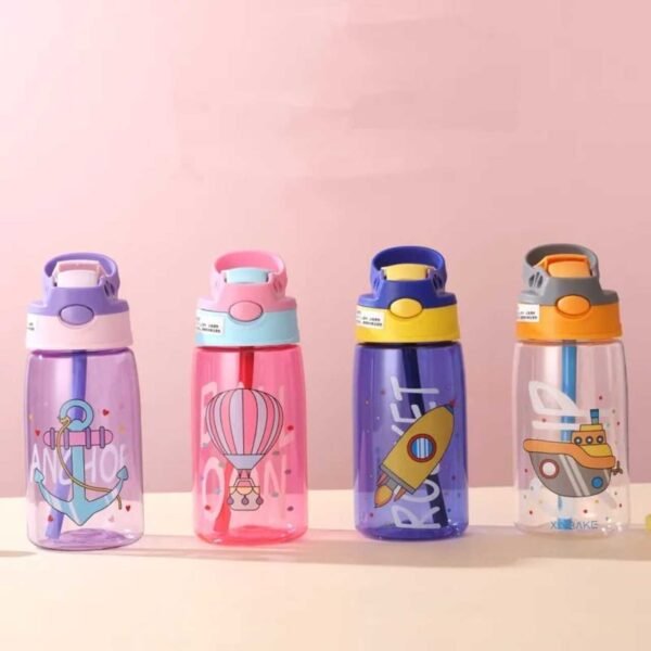 480 ML Kids Plastic Sipper Different Colors On Decorative Background