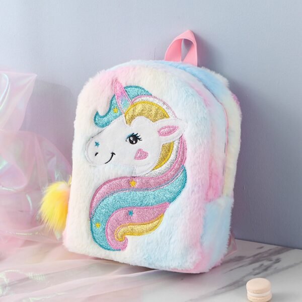 unicorn kids backpacks multi colors on decorative