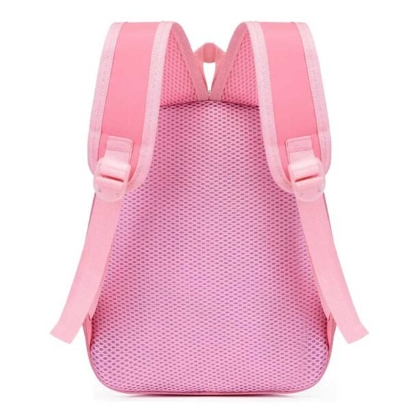 showing back side and strap 3d embossed backpacks oink color on
