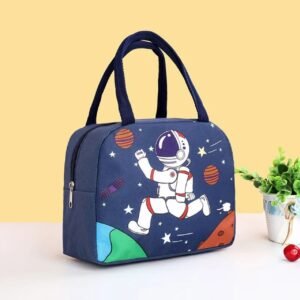 printed insulated lunch bag space printed on decorative background