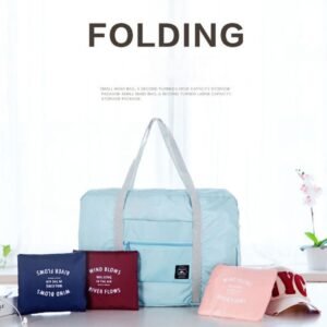 Foldable shopping bag different colors on decorative background
