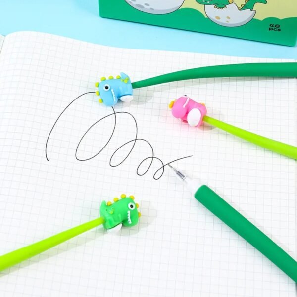 Fancy writing pens for kids on decorative background
