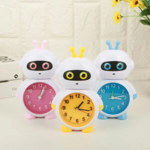 Robot Shape Alarm Clock on decorative background