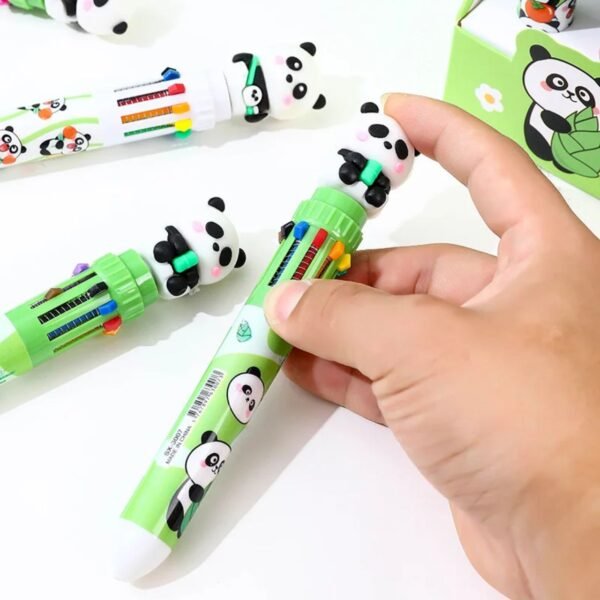 Panda character pen in hand