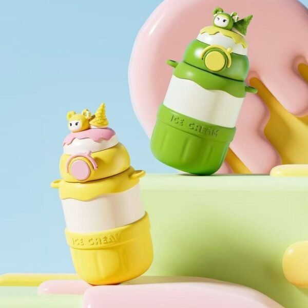 Stainless Steel Double Wall Kids Sipper with Silicone Sleeves and Strap | High Insulation Bottle | 560 ML | Assorted Colors | Box Packing - Image 3