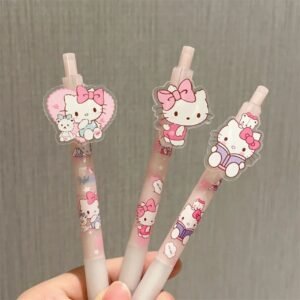 Hello kitty press pen for girls in hand