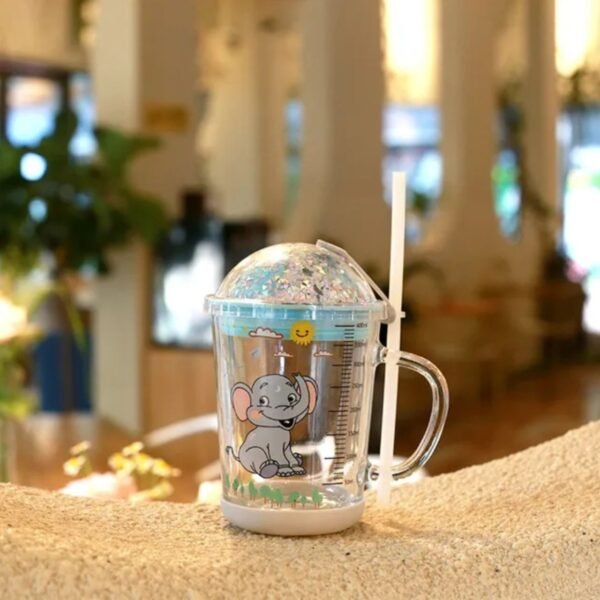 printed glass mason jar with glitter lid on decorative background