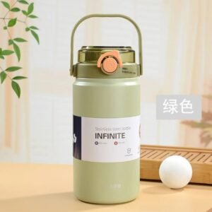 Double Wall Insulated Sipper green colors on decorative background