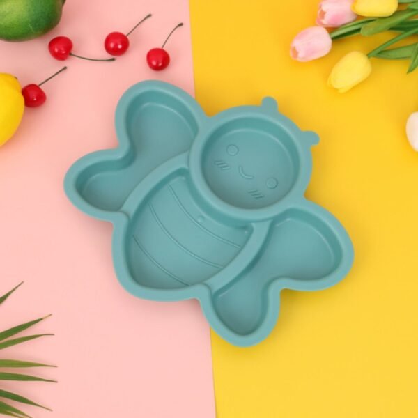 Butterfly Shaped Snacks Plates blue color on decorative background