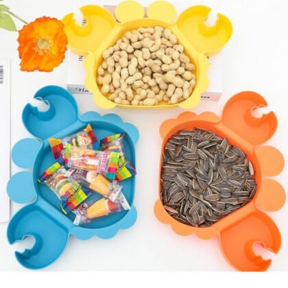 Plastic Scorpion Shape Plate for Kids | Dinner & Snack Plate | 27.5×18 Cm| Assorted Colors | OPP Packing