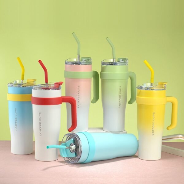 Double Wall Tumbler different colors on decorative background
