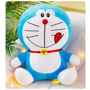 Doraemon Shape Soft Toys Blue and white color on decorative background