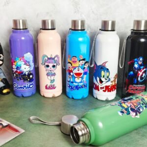Printed Puff Insulted Bottle different prints on decorative background