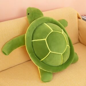 Turtle Shape Plush Toy Green color on decorative background