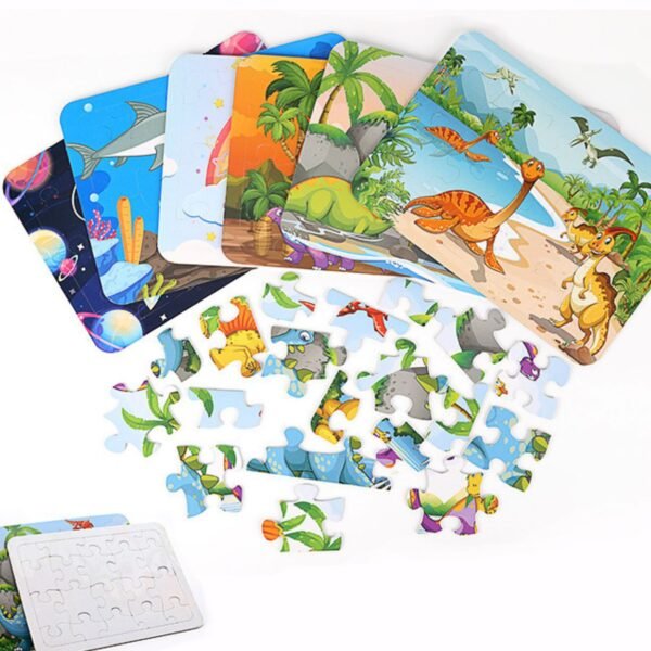 Water Painting Puzzle Sheet Different colors on white background