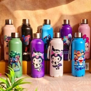 Printed Puff Insulted Bottle different prints on decorative background