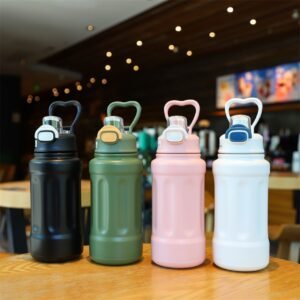 Stainless Steel Insulated Sipper different colors on decorative background