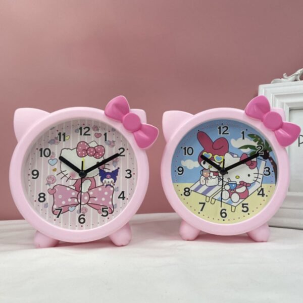 Cartoon Printed Alarm Clock for Kids | Battery Operated | Desk Clock | Time Functional | Assorted Colors & Prints | Box Packing - Image 2