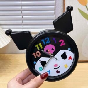 Alarm Clock black color on decorative background