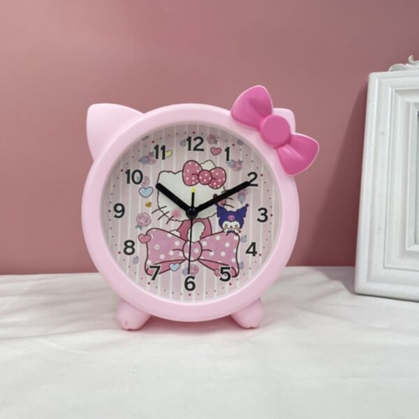 Cartoon Printed Alarm Clock for Kids | Battery Operated | Desk Clock | Time Functional | Assorted Colors & Prints | Box Packing - Image 3