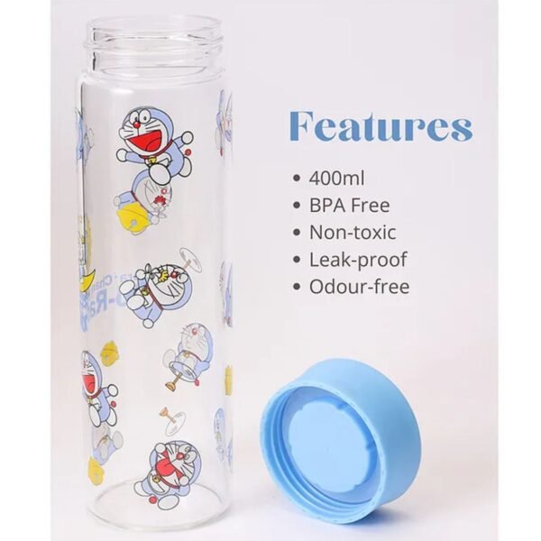 Printed Glass Bottle for Kids | Borosilicate Glass | 400 ML | Wide Mouth | Leakproof | Box Packing - Image 3